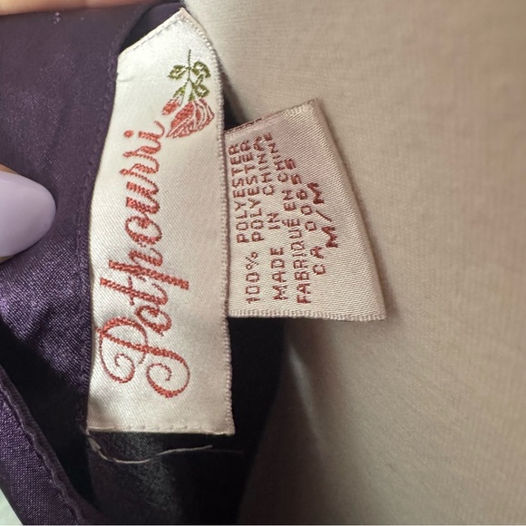 Vintage Elegant Purple Lace Trim Slip Dress Dark Fairycore Whimsygoth M - Picture 8 of 8